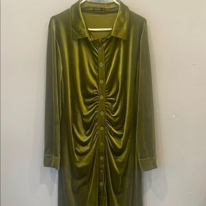 Velvet Olive Green snazzy Dress
